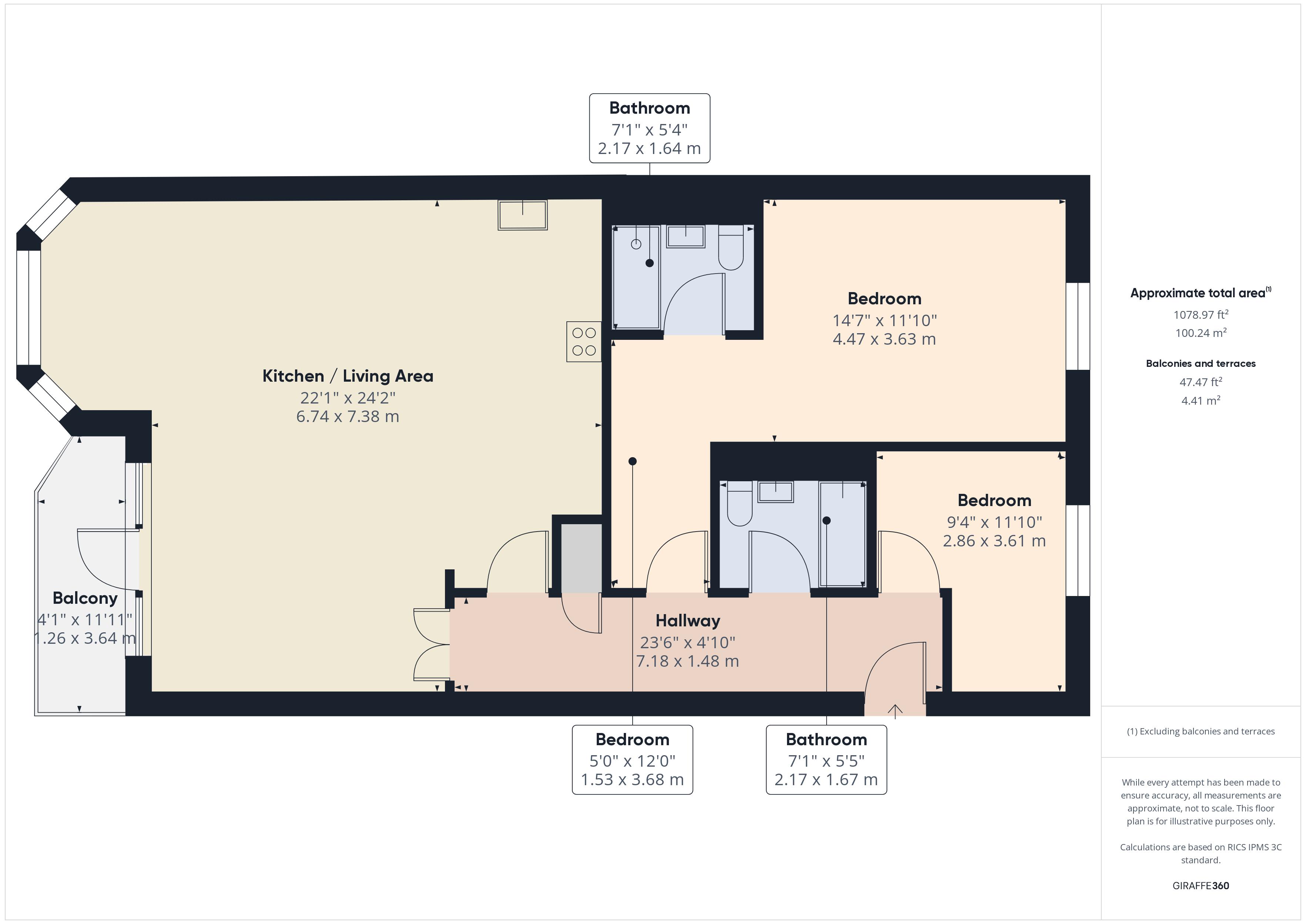 2 bed to rent in Homer Drive, London - Property Floorplan