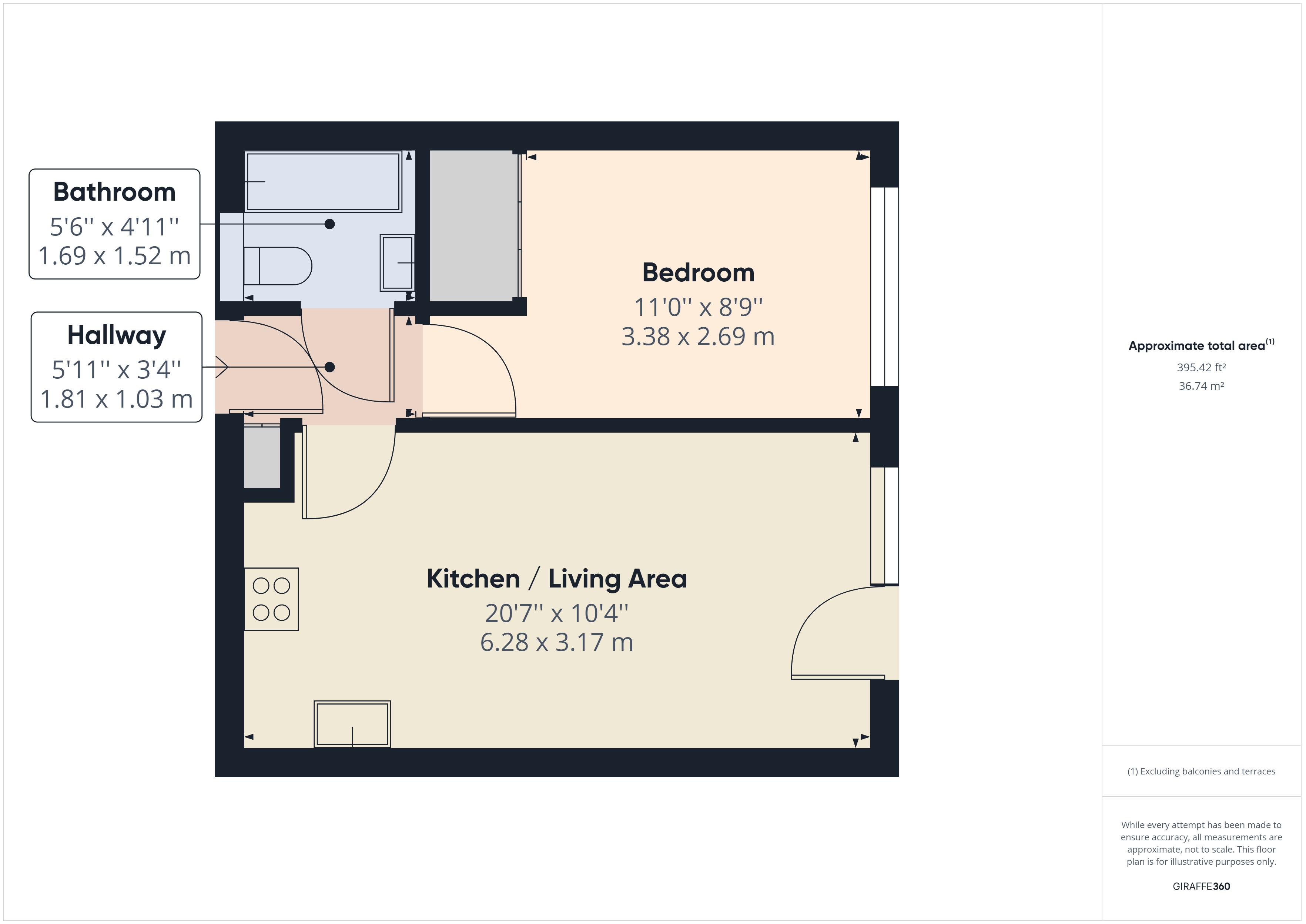 1 bed flat to rent in Cutmore Ropeworks, Barking - Property Floorplan