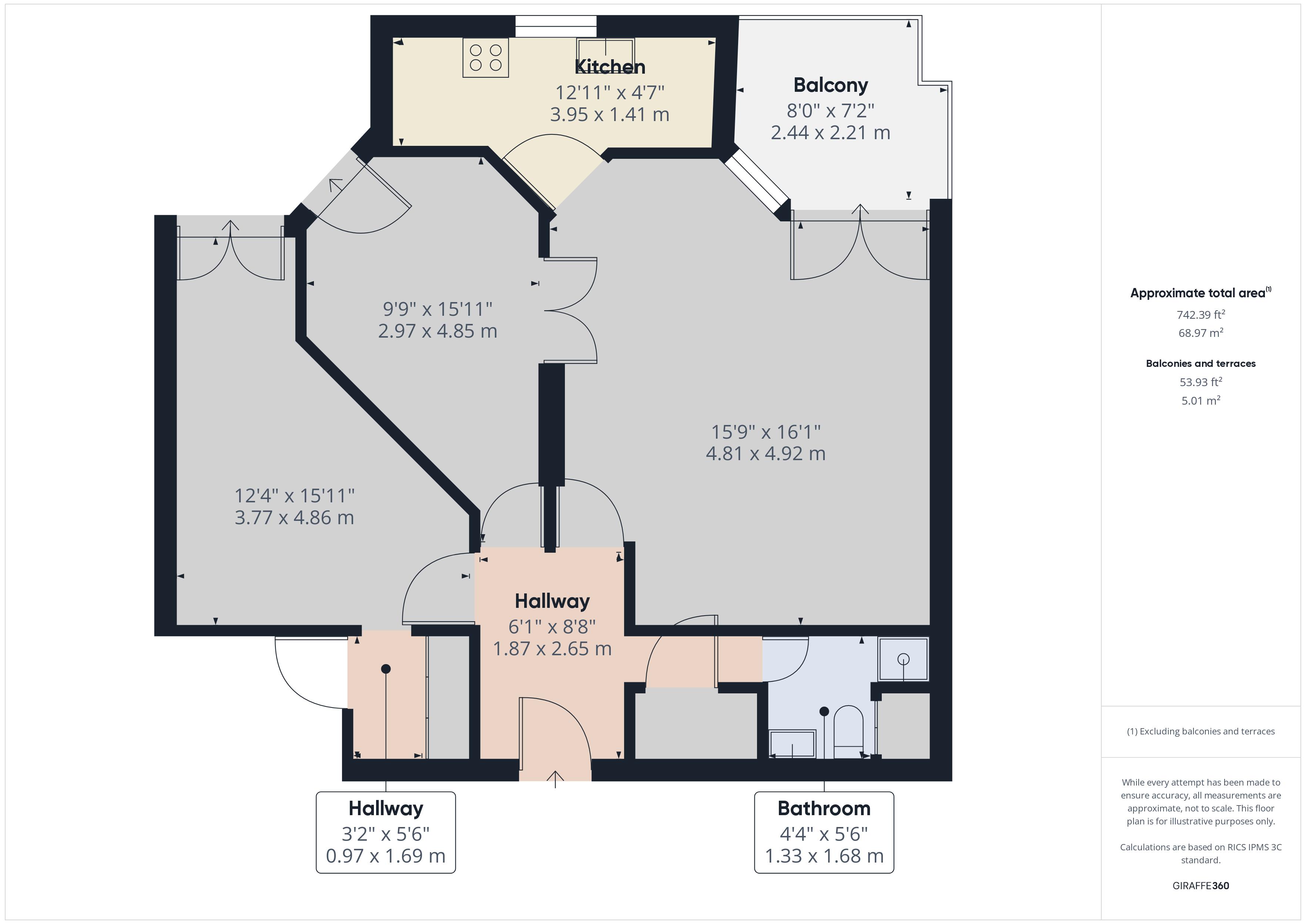 2 bed to rent in Chart House, London - Property Floorplan