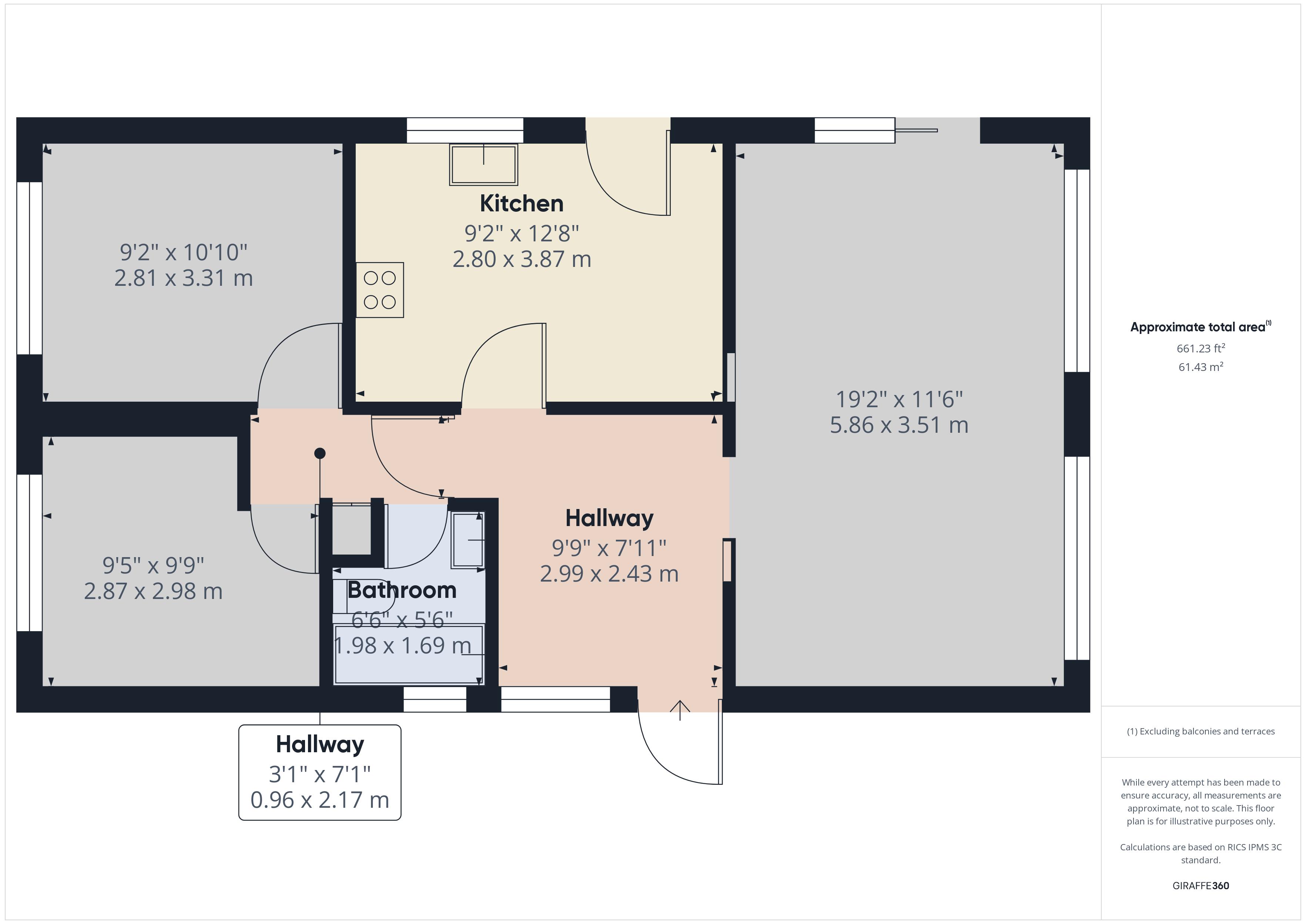 2 bed park home for sale in Vicarage Lane, Rochester - Property Floorplan