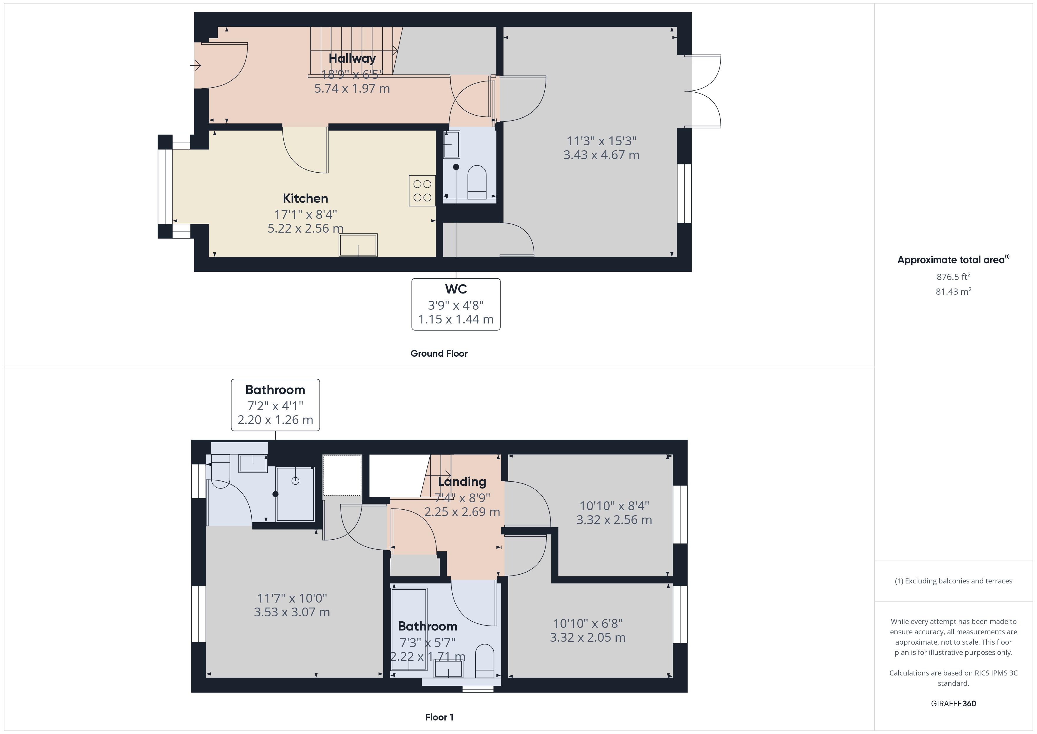 3 bed house to rent in Lytham Close, Chatham - Property Floorplan