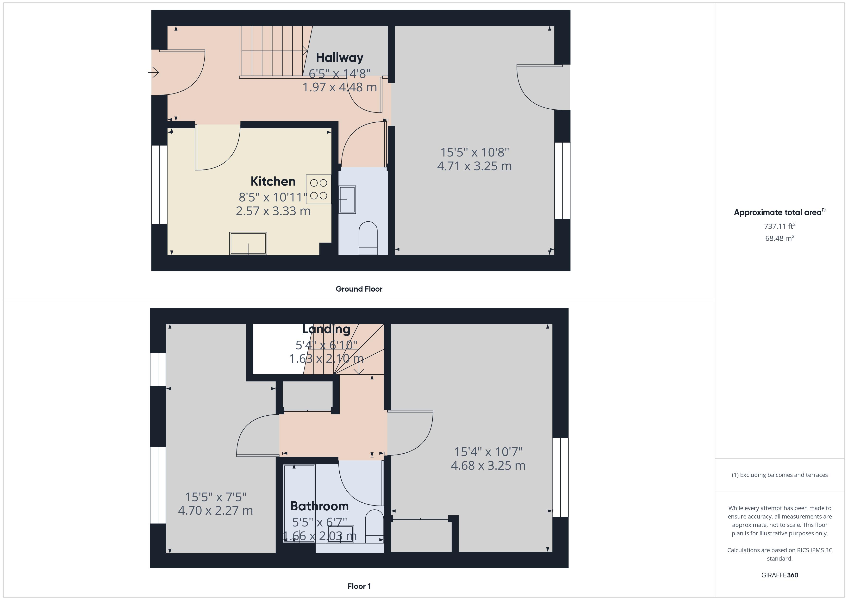 2 bed house for sale in Tram Way, Rochester - Property Floorplan