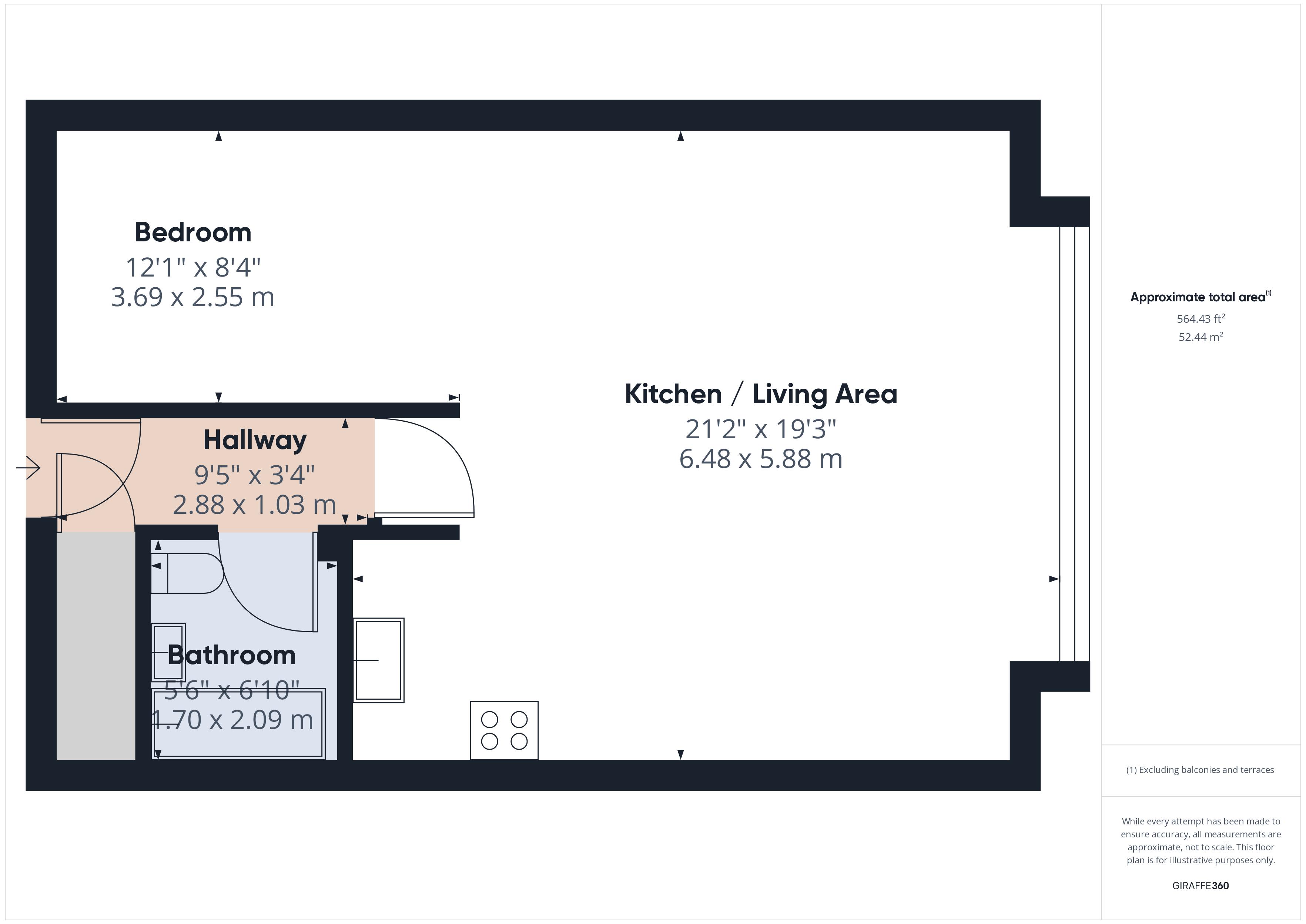 1 bed to rent in Burrells Wharf Square, London - Property Floorplan