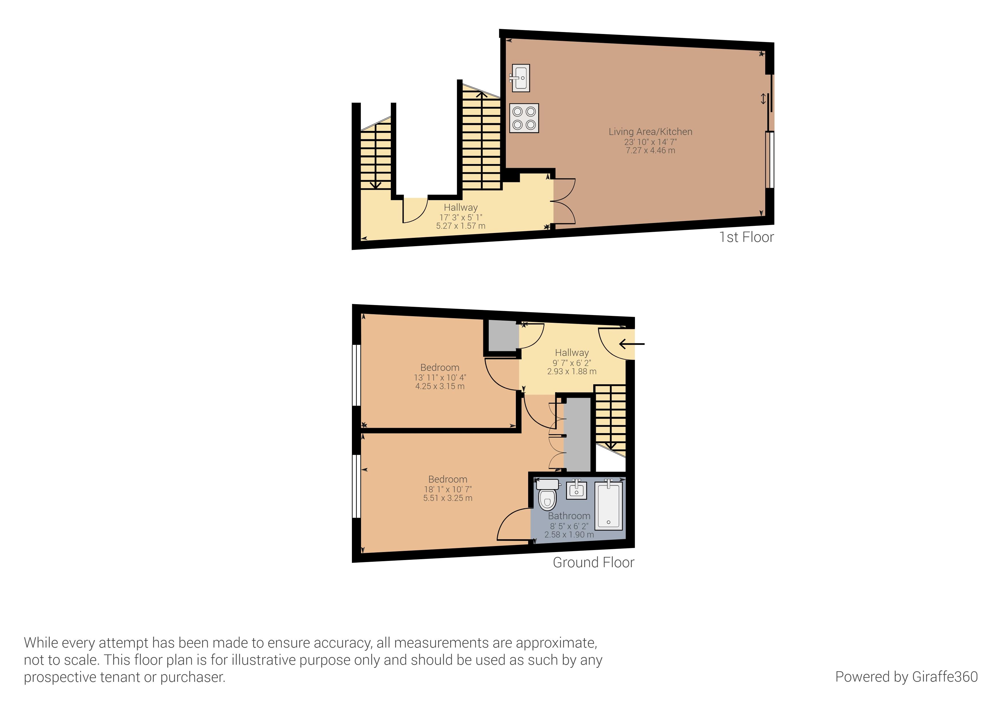 2 bed to rent in Barrier Road, Chatham - Property Floorplan