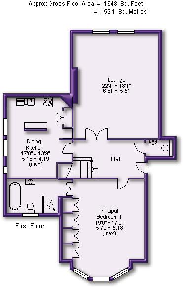 3 bed apartment to rent in Devisdale Road, Altrincham - Property Floorplan
