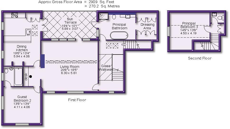 3 bed semi-detached house to rent in 52a Stamford Road, Altrincham - Property Floorplan