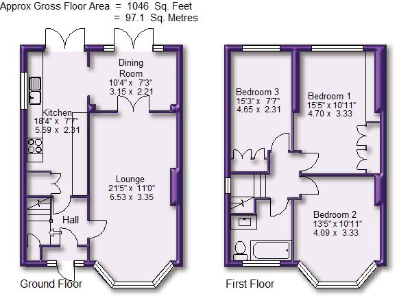 3 bed semi-detached house to rent in Arderne Road, Altrincham - Property Floorplan