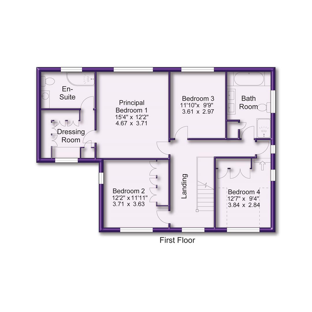 4 bed detached house for sale in Carr Road, Altrincham - Property Floorplan