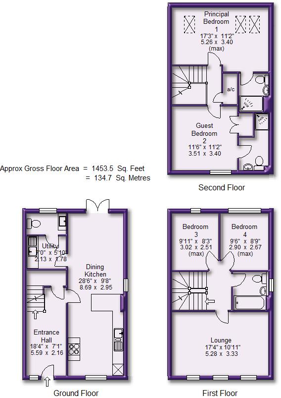 4 bed semi-detached house to rent in Mountsorrel Road, Altrincham - Property Floorplan