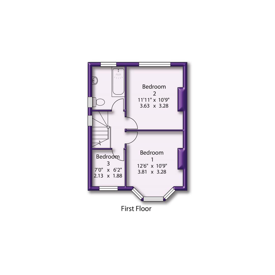 3 bed semi-detached house for sale in Perry Road, Altrincham - Property Floorplan