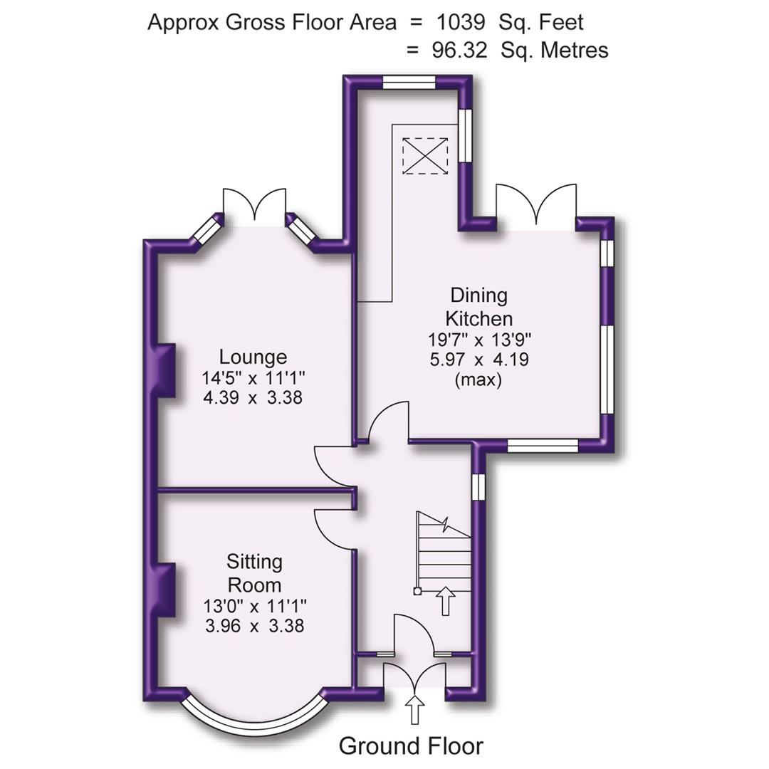 3 bed semi-detached house for sale in Cranleigh Drive, Sale - Property Floorplan
