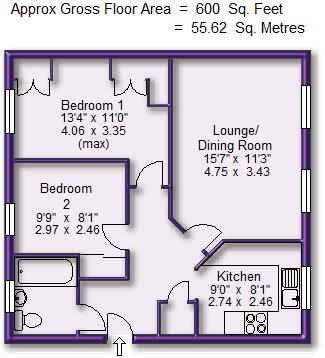 2 bed apartment for sale in Gratrix Lane, Sale - Property Floorplan