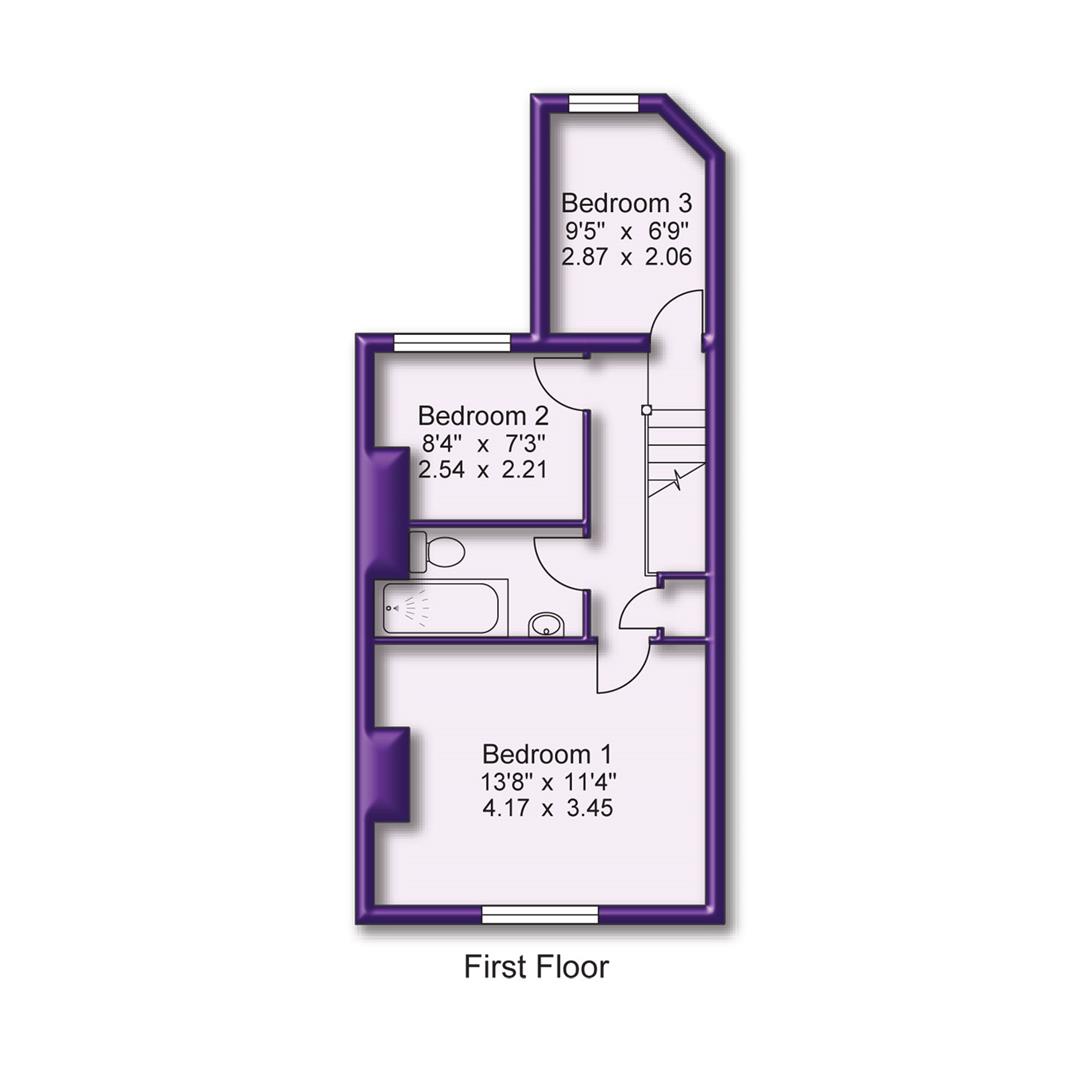 3 bed terraced house for sale in Waverley Road, Sale - Property Floorplan