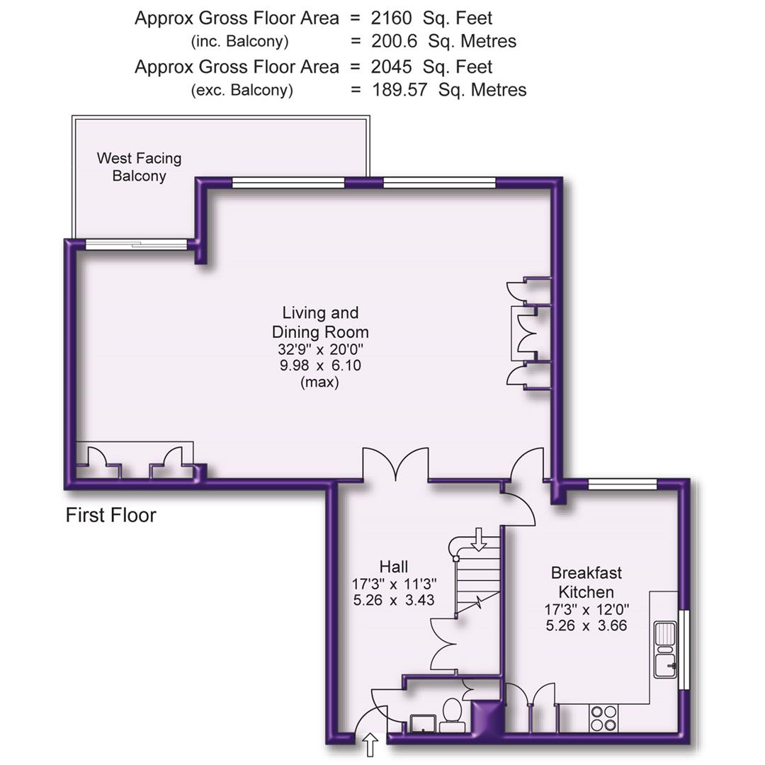 3 bed duplex for sale in Westfield, Altrincham - Property Floorplan