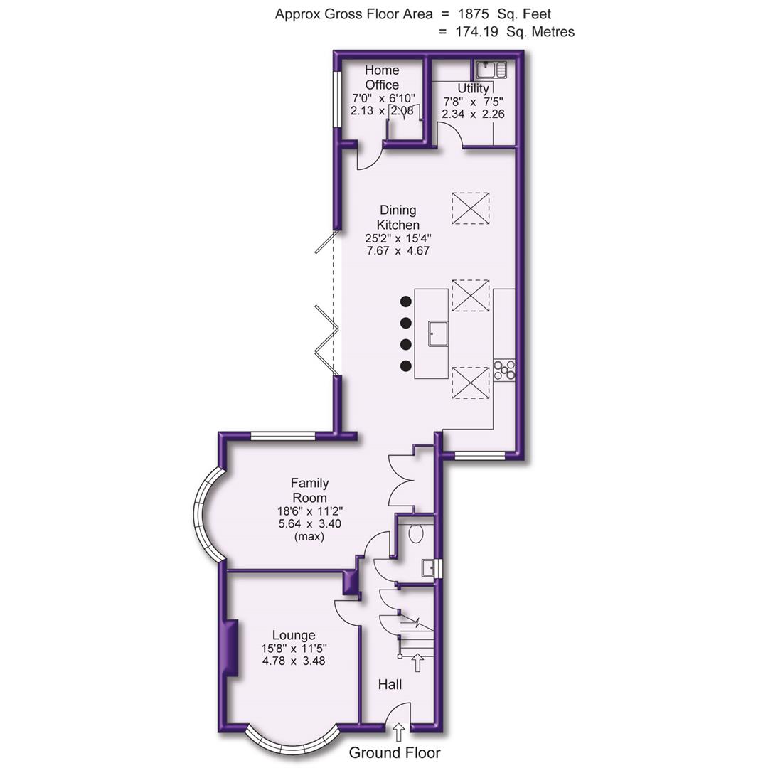 4 bed detached house for sale in Queens Road, Altrincham - Property Floorplan