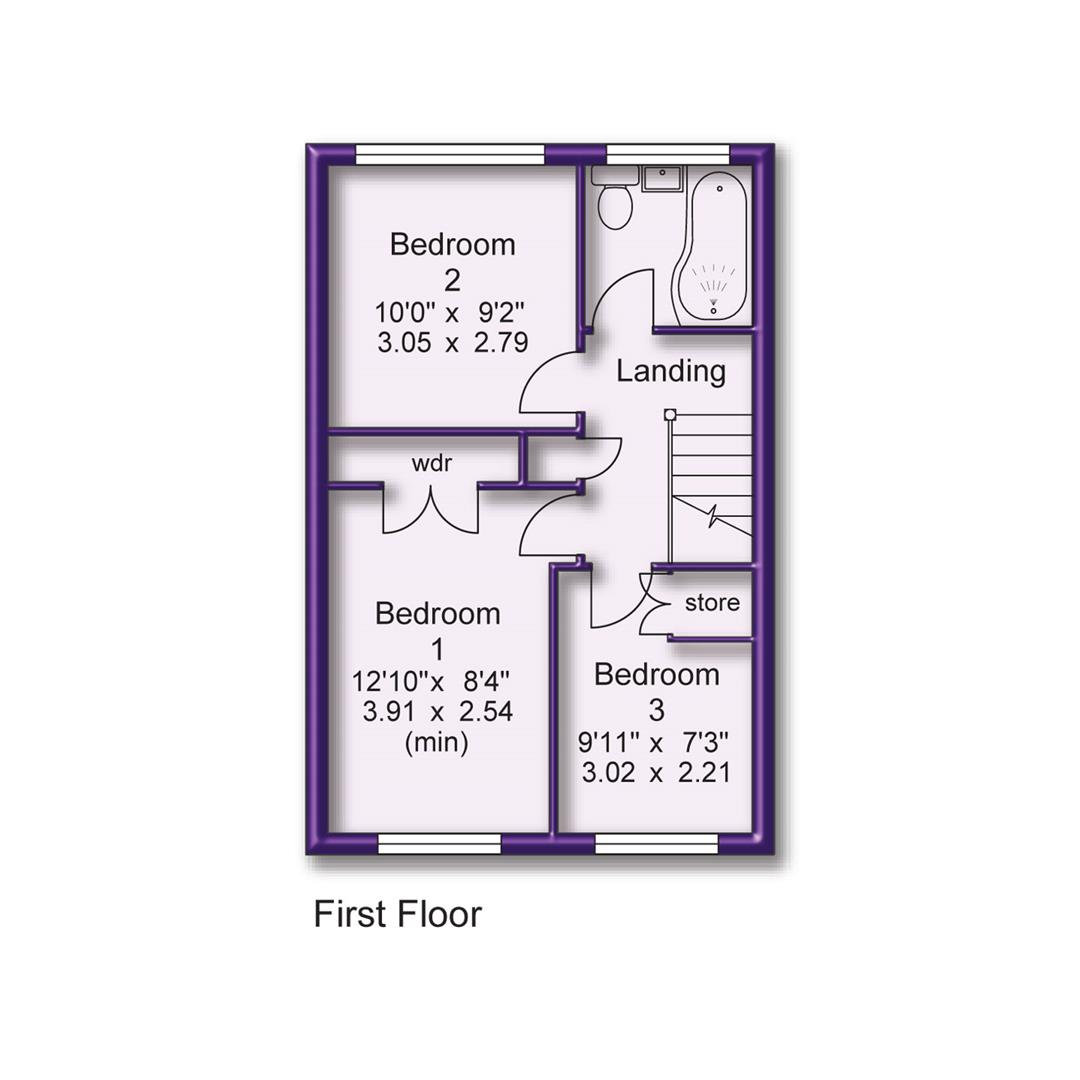 3 bed detached house for sale in Sandwell Drive, Sale - Property Floorplan