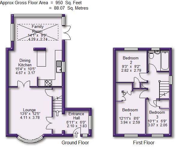 3 bed semi-detached house for sale in Shenton Park Avenue, Sale - Property Floorplan