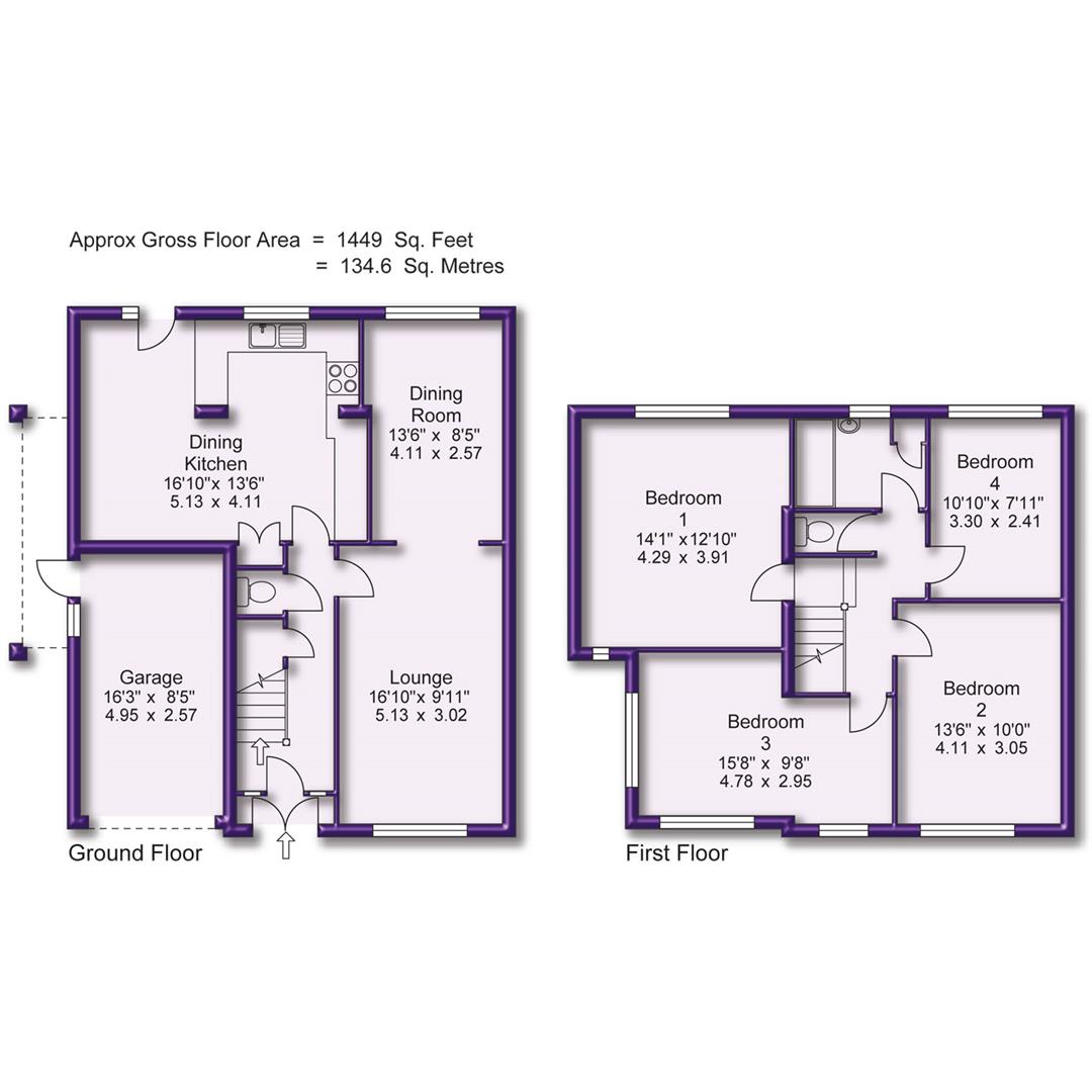 4 bed detached house for sale in Irlam Road, Greater Manchester - Property Floorplan