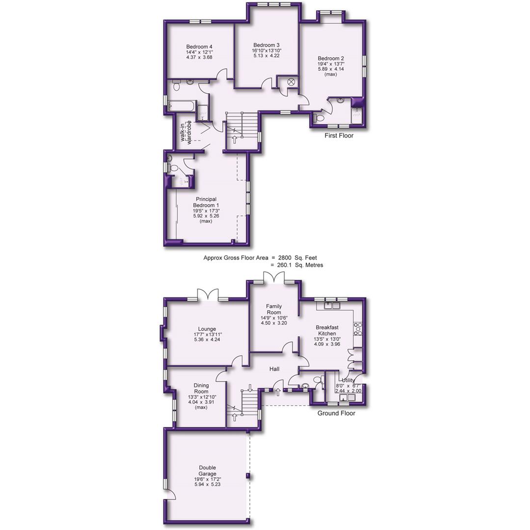 4 bed detached house for sale in Bonville Road, Altrincham - Property Floorplan