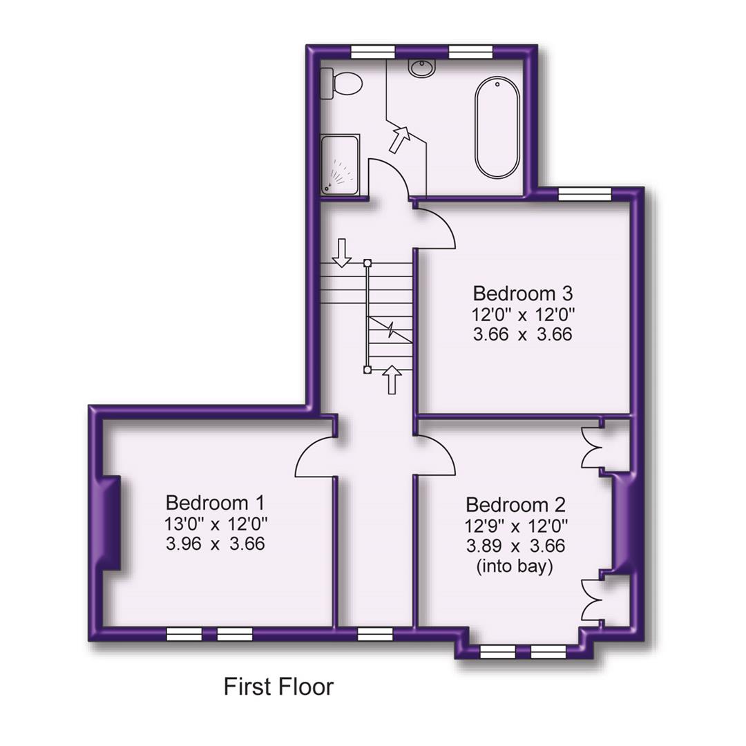 5 bed terraced house for sale in Hale Road, Altrincham - Property Floorplan