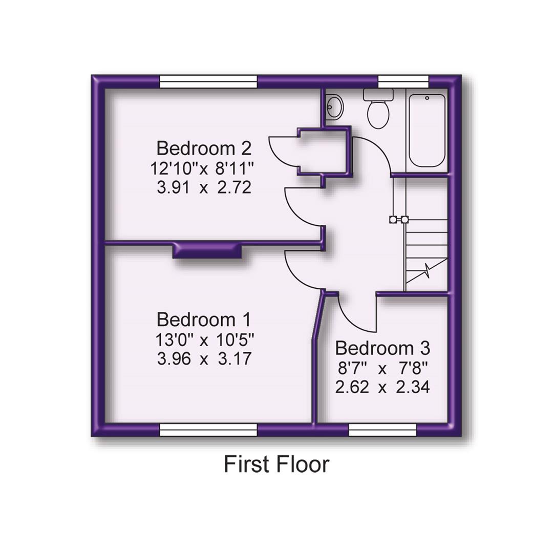3 bed terraced house for sale in Yarmouth Drive, Manchester - Property Floorplan