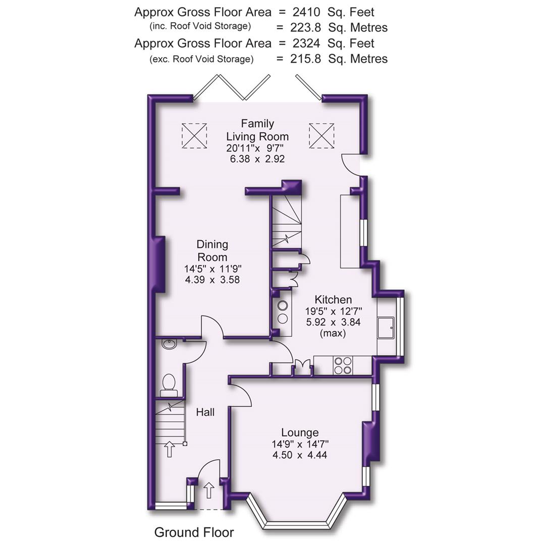 6 bed semi-detached house for sale in Broomfield Lane, Altrincham - Property Floorplan