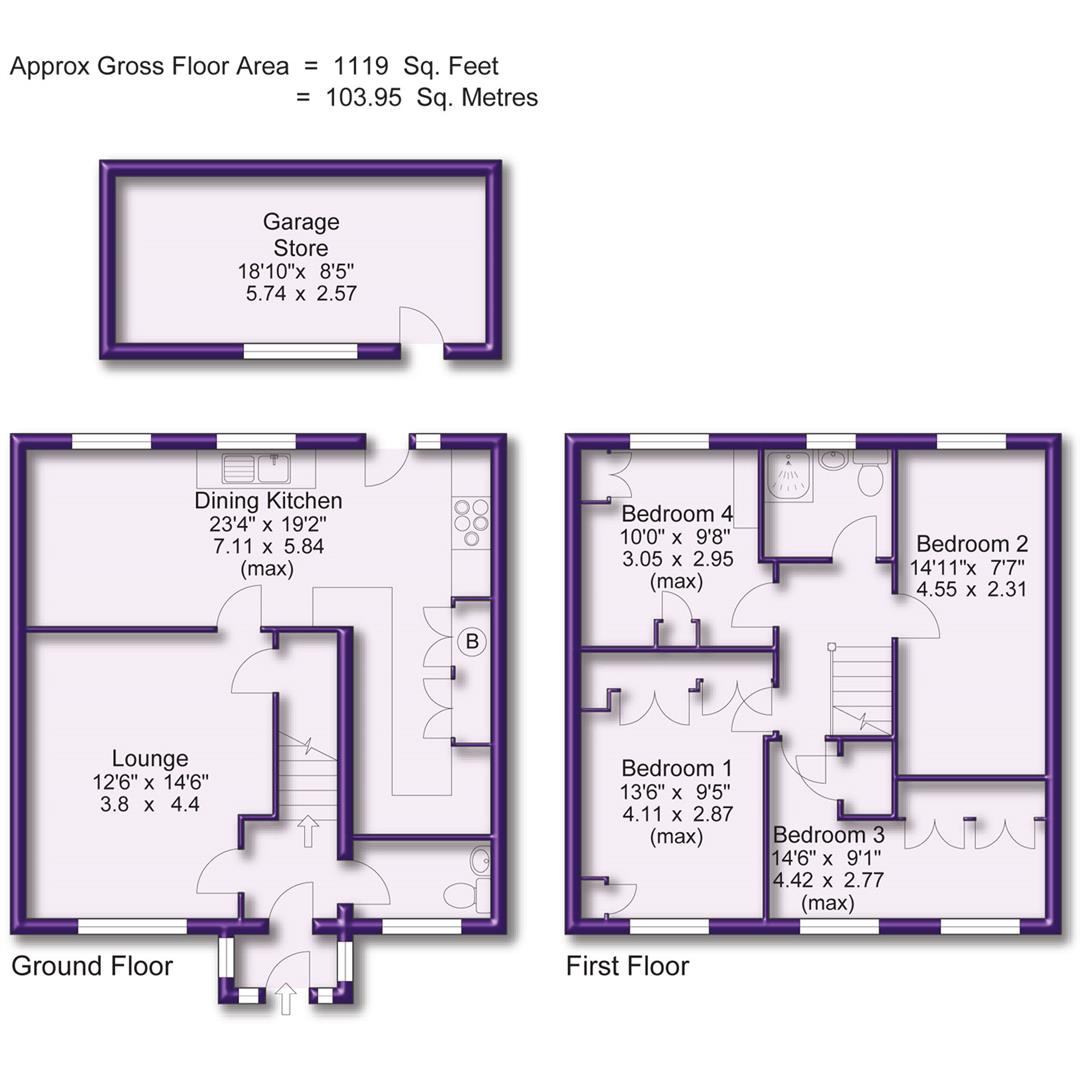 4 bed semi-detached house for sale in Firtree Avenue, Sale - Property Floorplan