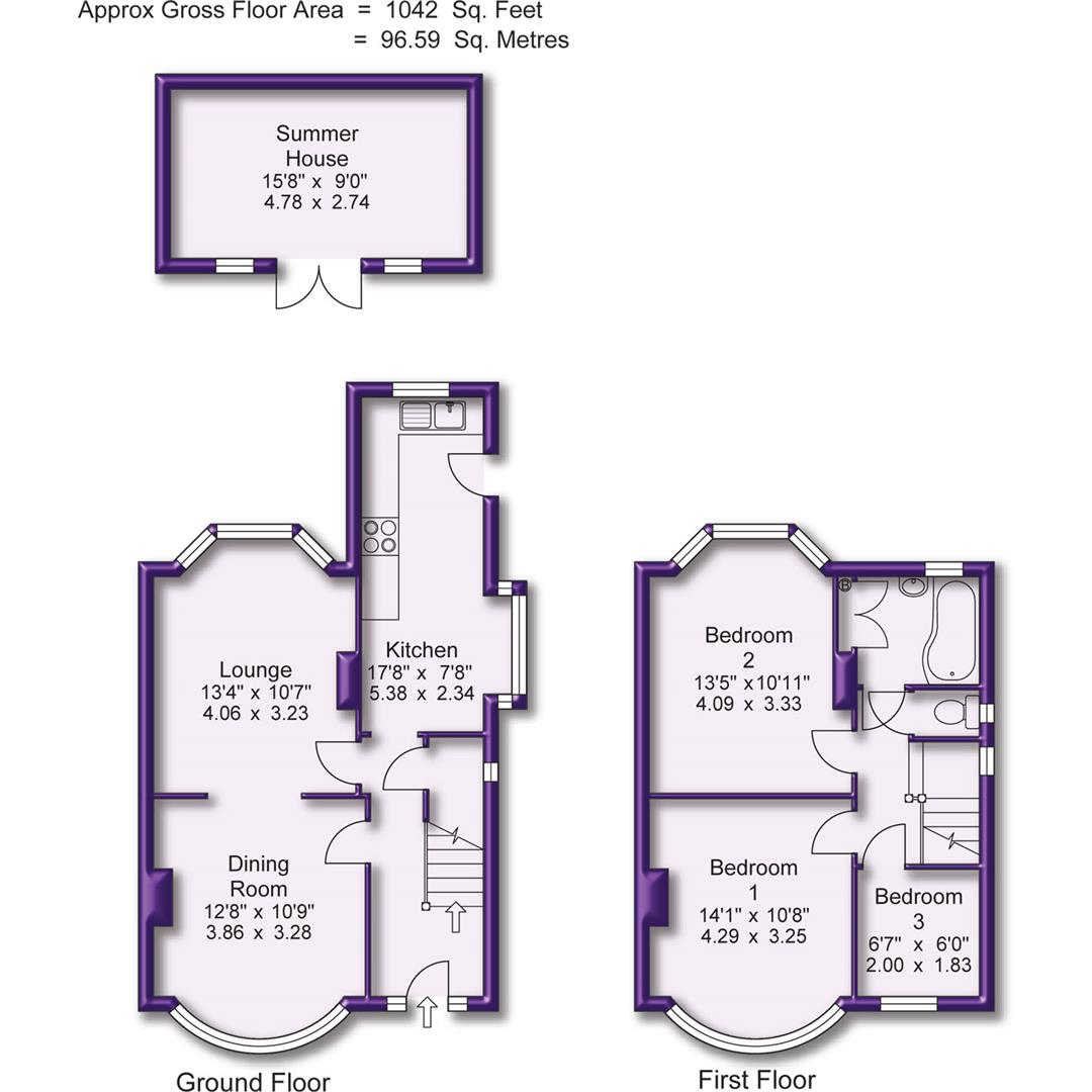 3 bed semi-detached house for sale in Craddock Road, Sale - Property Floorplan