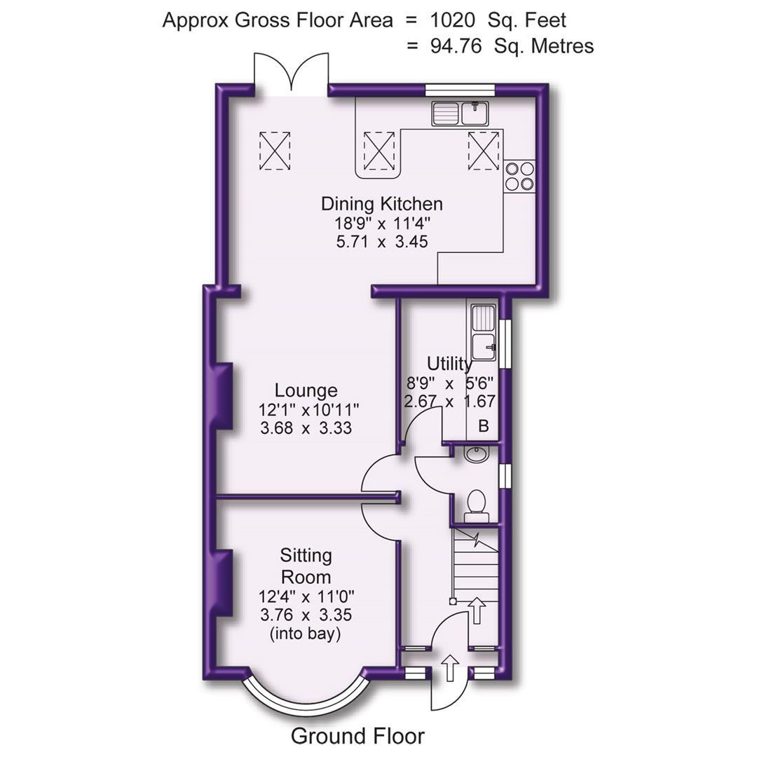 3 bed semi-detached house for sale in Conway Road, Sale - Property Floorplan