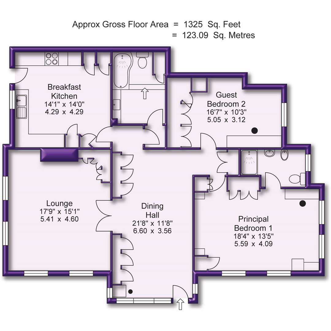 2 bed apartment to rent in Booth Road, Altrincham - Property Floorplan