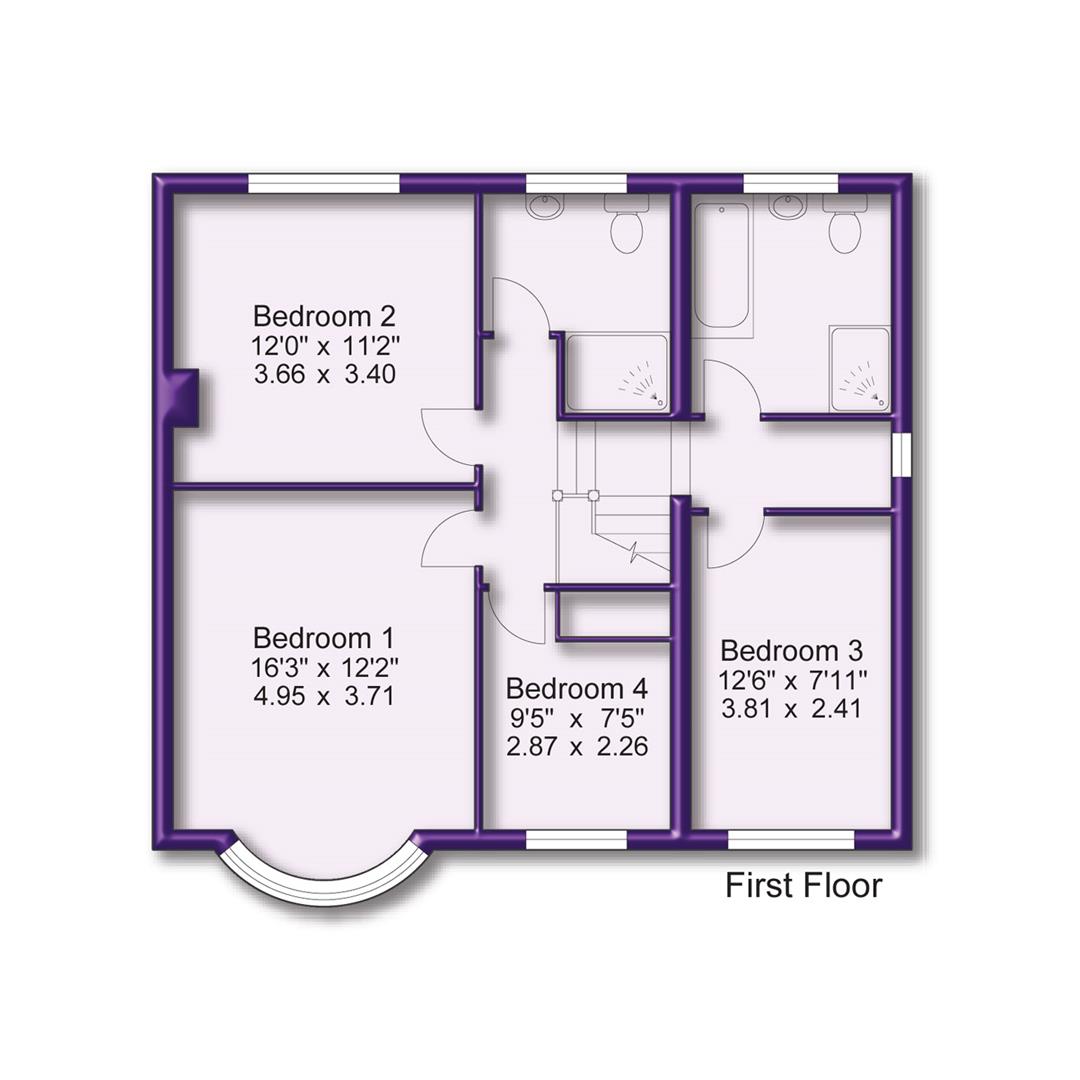 4 bed semi-detached house for sale in Park Road, Altrincham - Property Floorplan