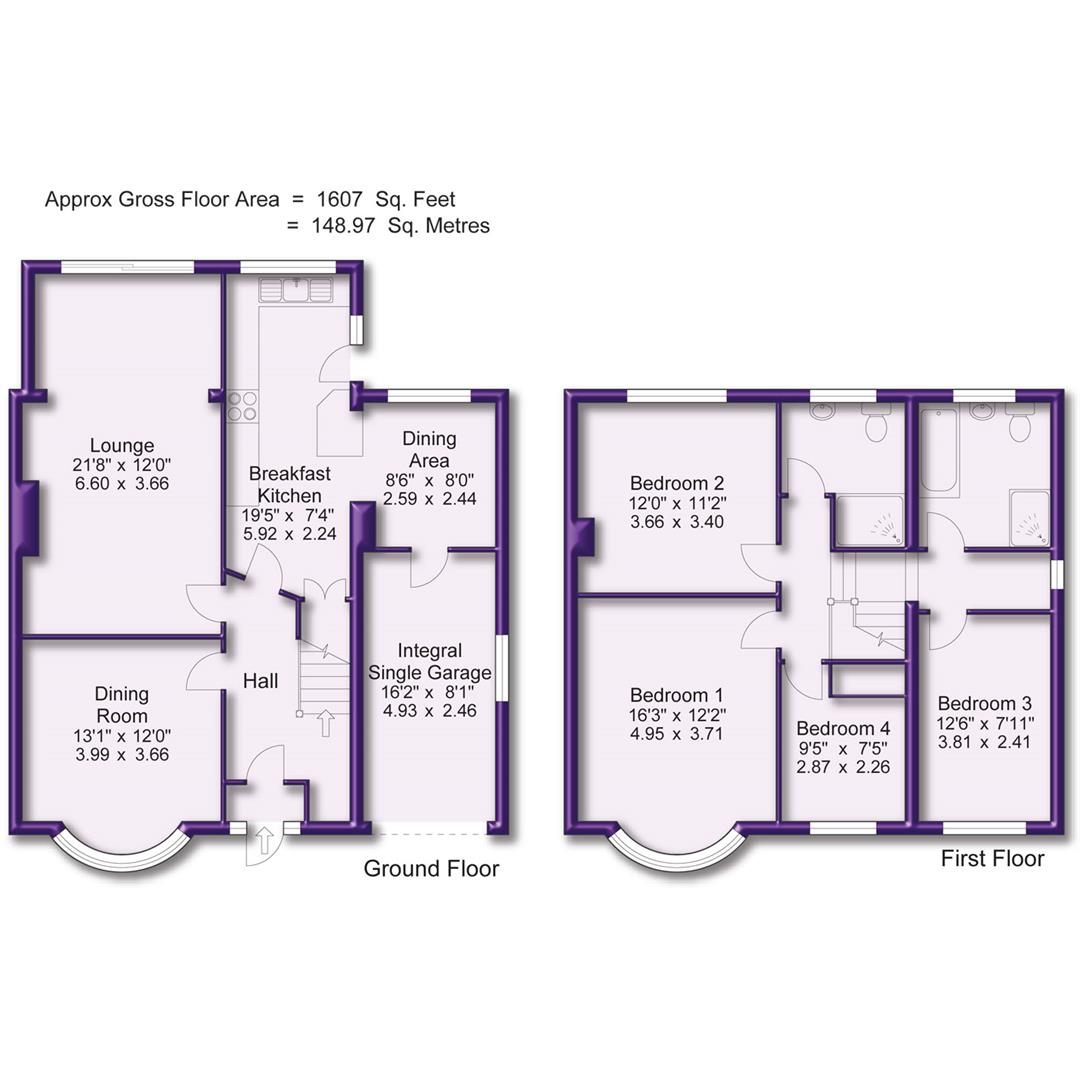 4 bed semi-detached house for sale in Park Road, Altrincham - Property Floorplan