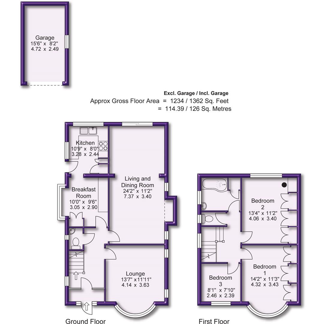 3 bed detached house for sale in Egerton Drive, Altrincham - Property Floorplan