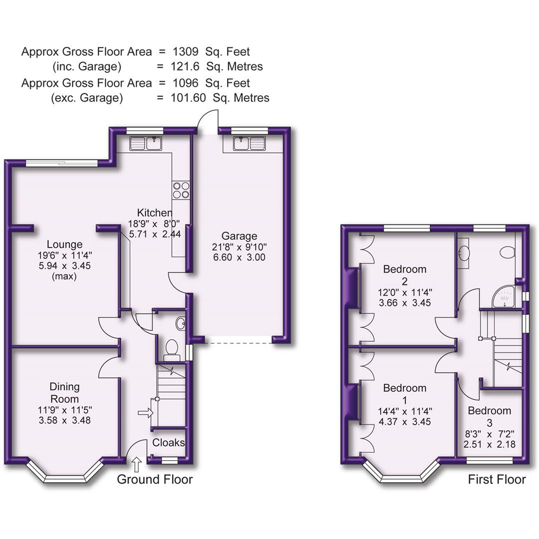 3 bed semi-detached house for sale in Lawson Drive, Altrincham - Property Floorplan