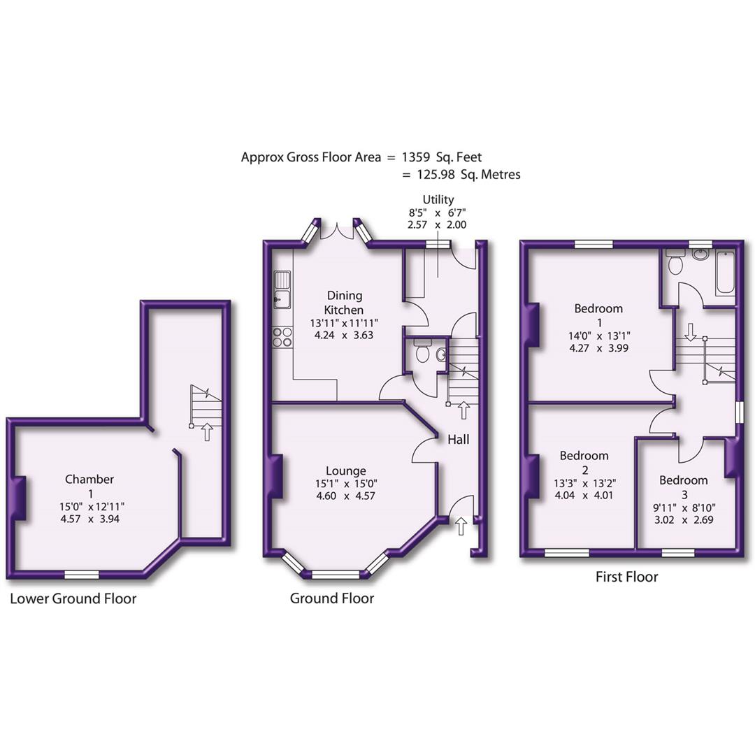 3 bed semi-detached house for sale in Urban Road, Sale - Property Floorplan