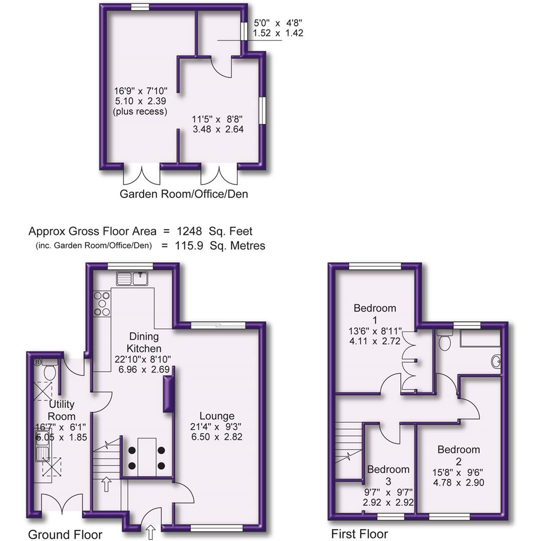 3 bed semi-detached house for sale in Glebelands Road, Sale - Property Floorplan