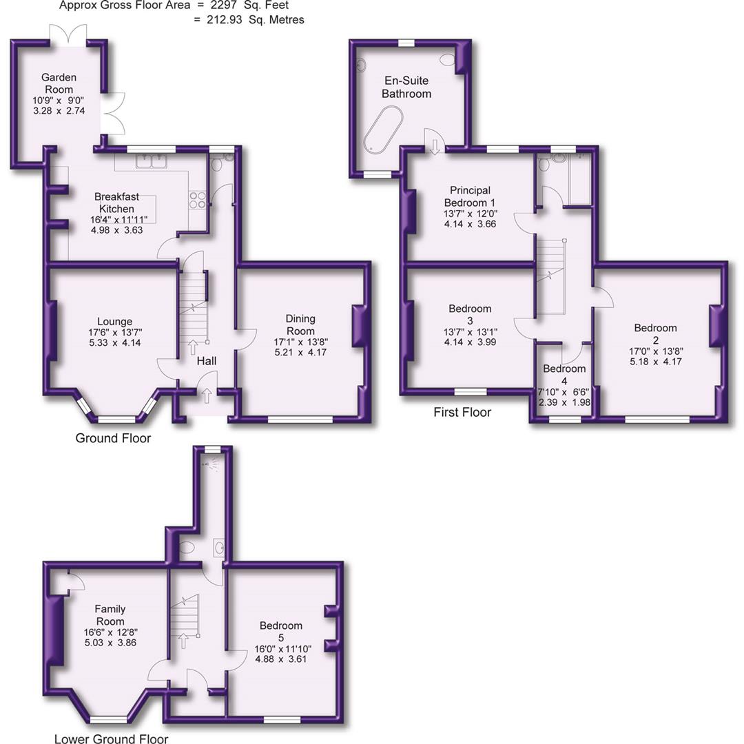 5 bed semi-detached house for sale in Higher Downs, Cheshire - Property Floorplan