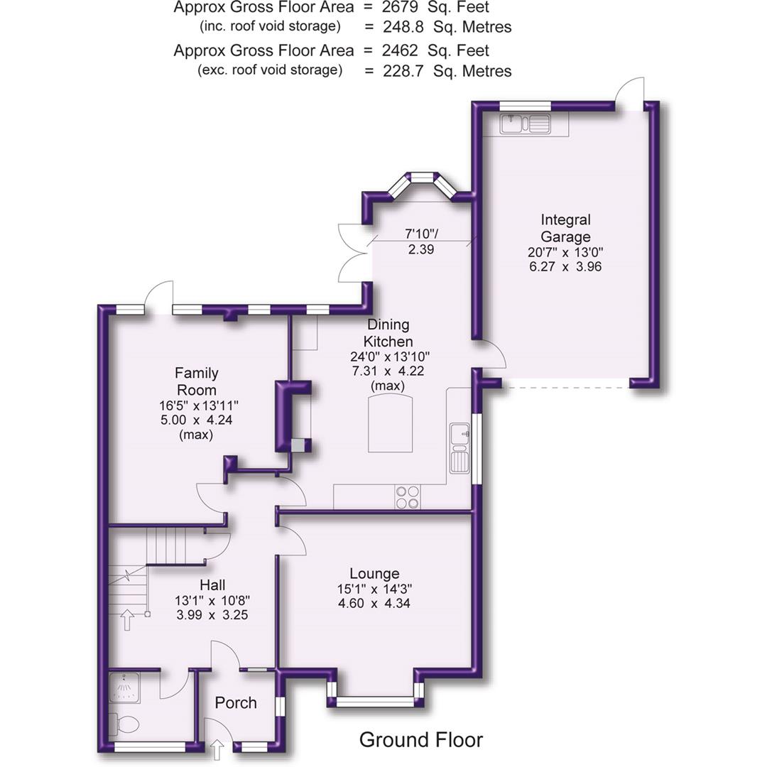 5 bed semi-detached house for sale in Rivington Road, Altrincham - Property Floorplan