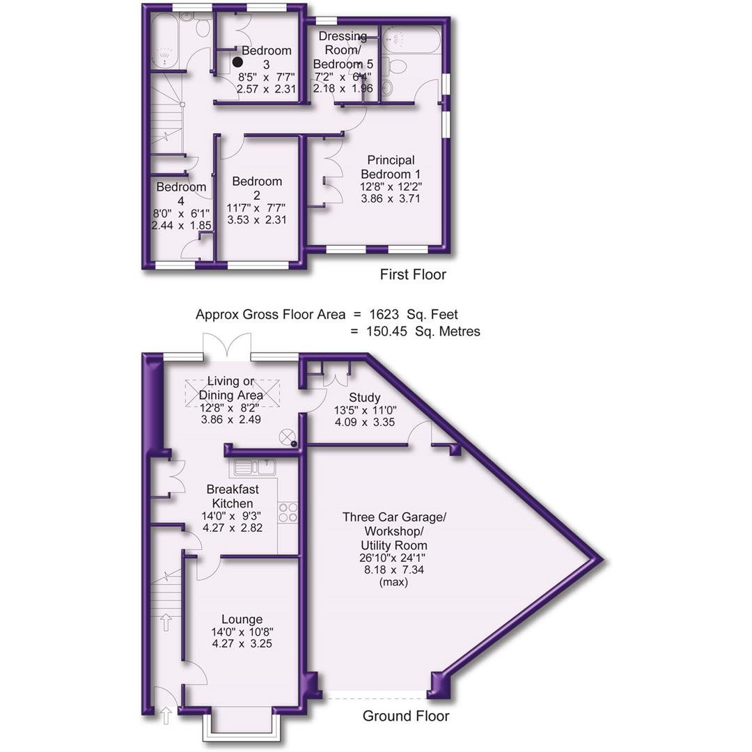 5 bed semi-detached house for sale in Plover Drive, Altrincham - Property Floorplan