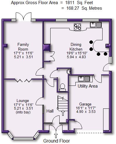 4 bed detached house to rent in Wood Lane, Altrincham - Property Floorplan