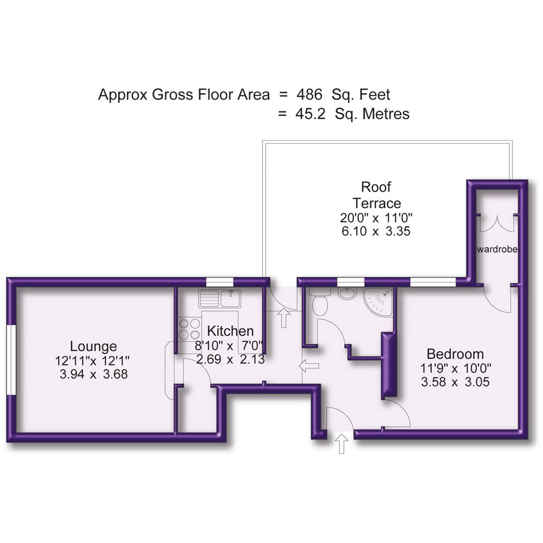 1 bed apartment for sale in Gorton Road, Stockport - Property Floorplan