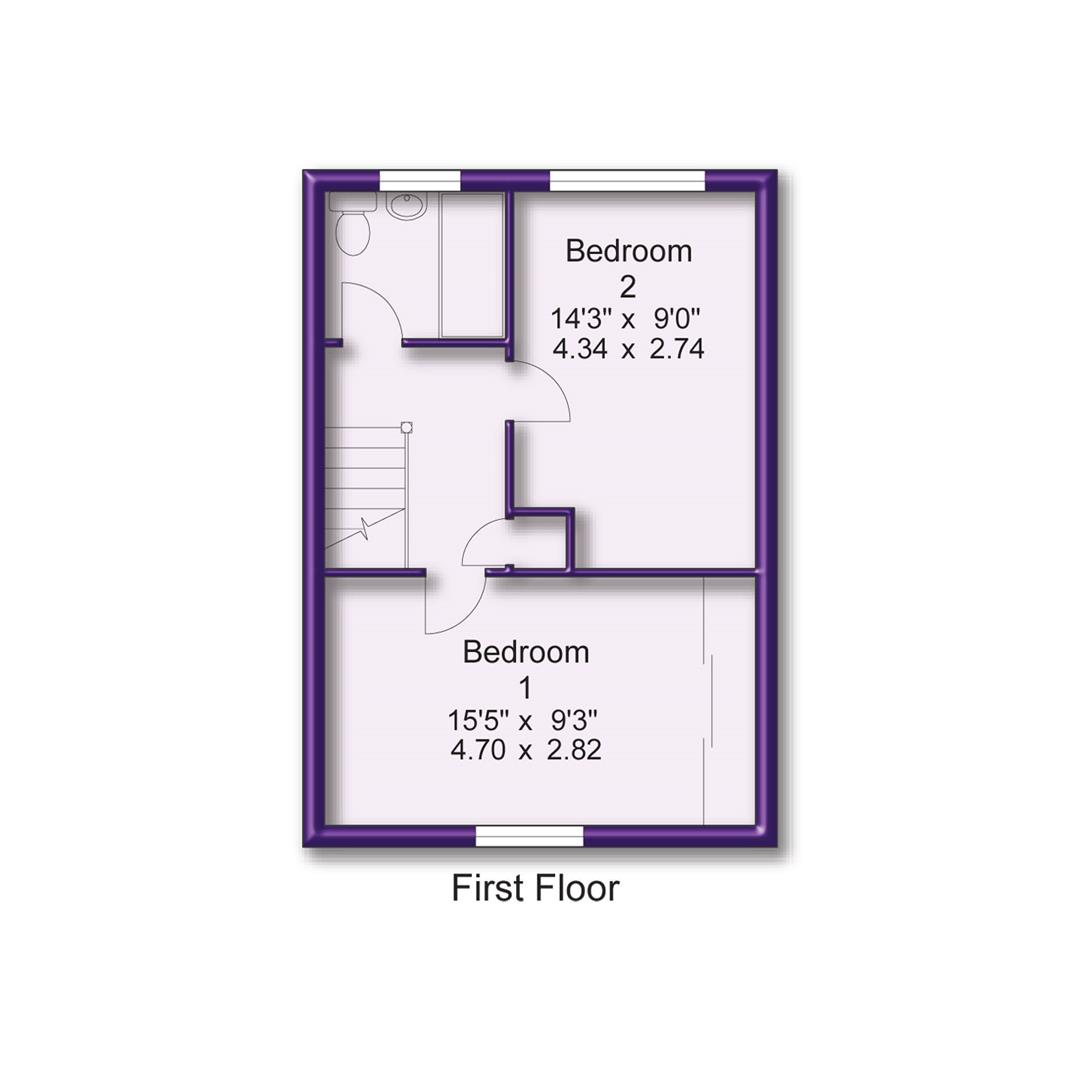 2 bed mews house for sale in Winsford Walk, Sale - Property Floorplan