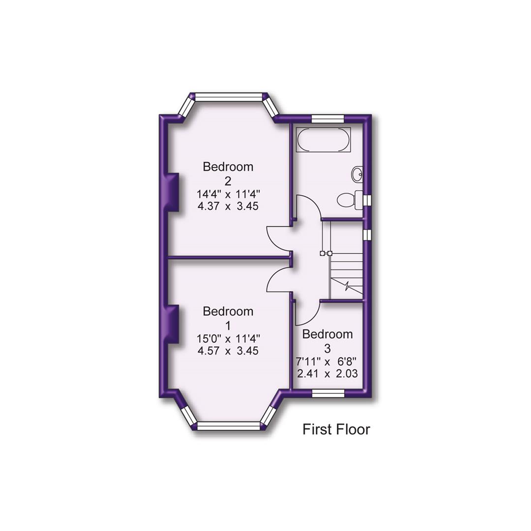 4 bed semi-detached house to rent in Norris Road, Sale - Property Floorplan