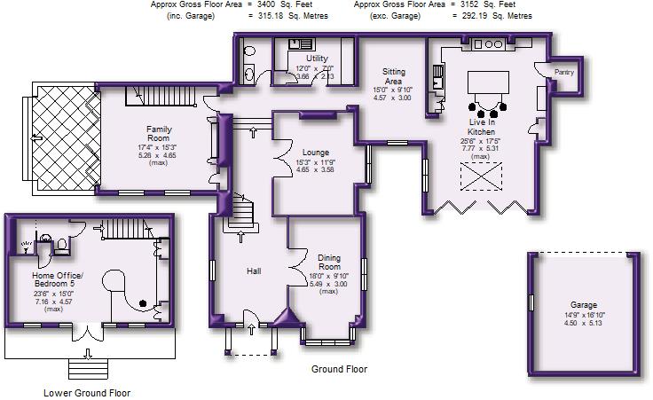 5 bed detached house to rent in Priory Road, Altrincham - Property Floorplan