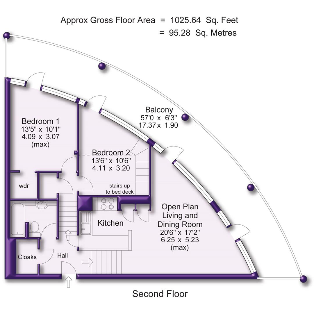 2 bed apartment for sale in Budenberg, Altrincham - Property Floorplan