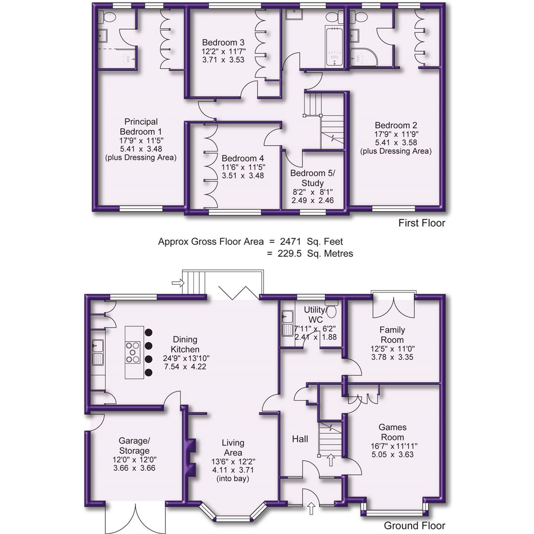 5 bed detached house for sale in Lindop Road, Altrincham - Property Floorplan