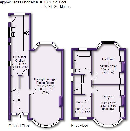 3 bed semi-detached house to rent in Norris Road, Sale - Property Floorplan