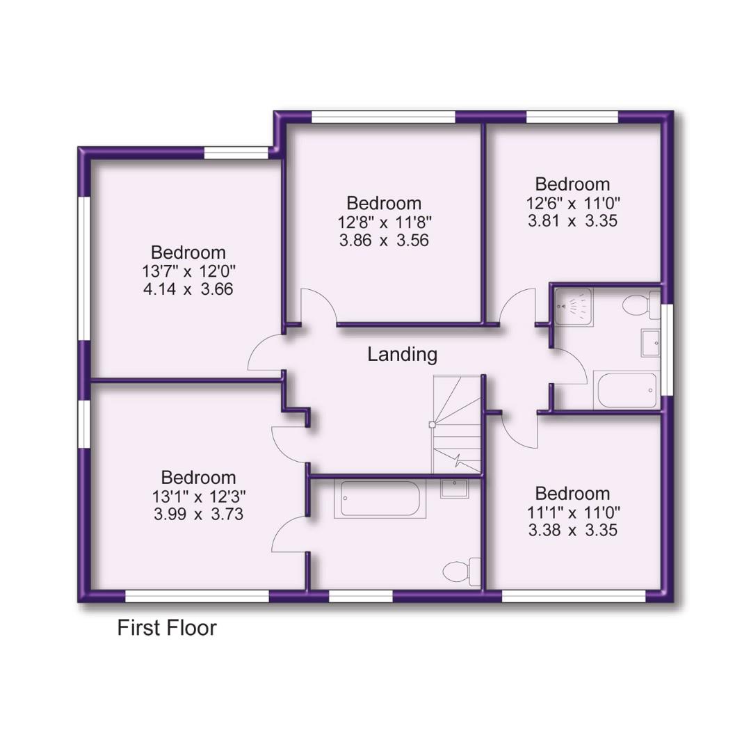 5 bed detached house to rent in Kensington Gardens, Altrincham - Property Floorplan