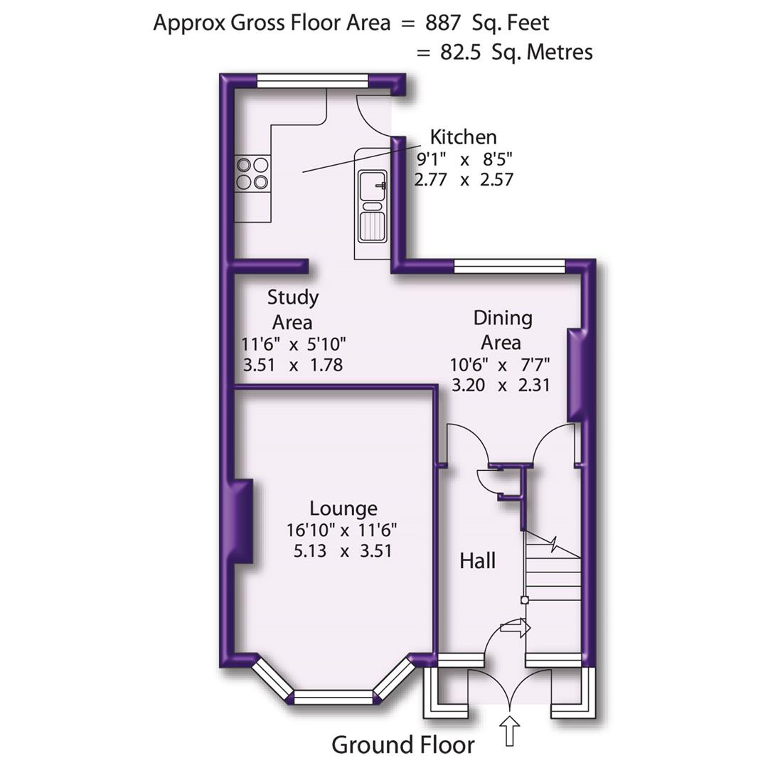 3 bed semi-detached house for sale in Bollin Drive, Altrincham - Property Floorplan