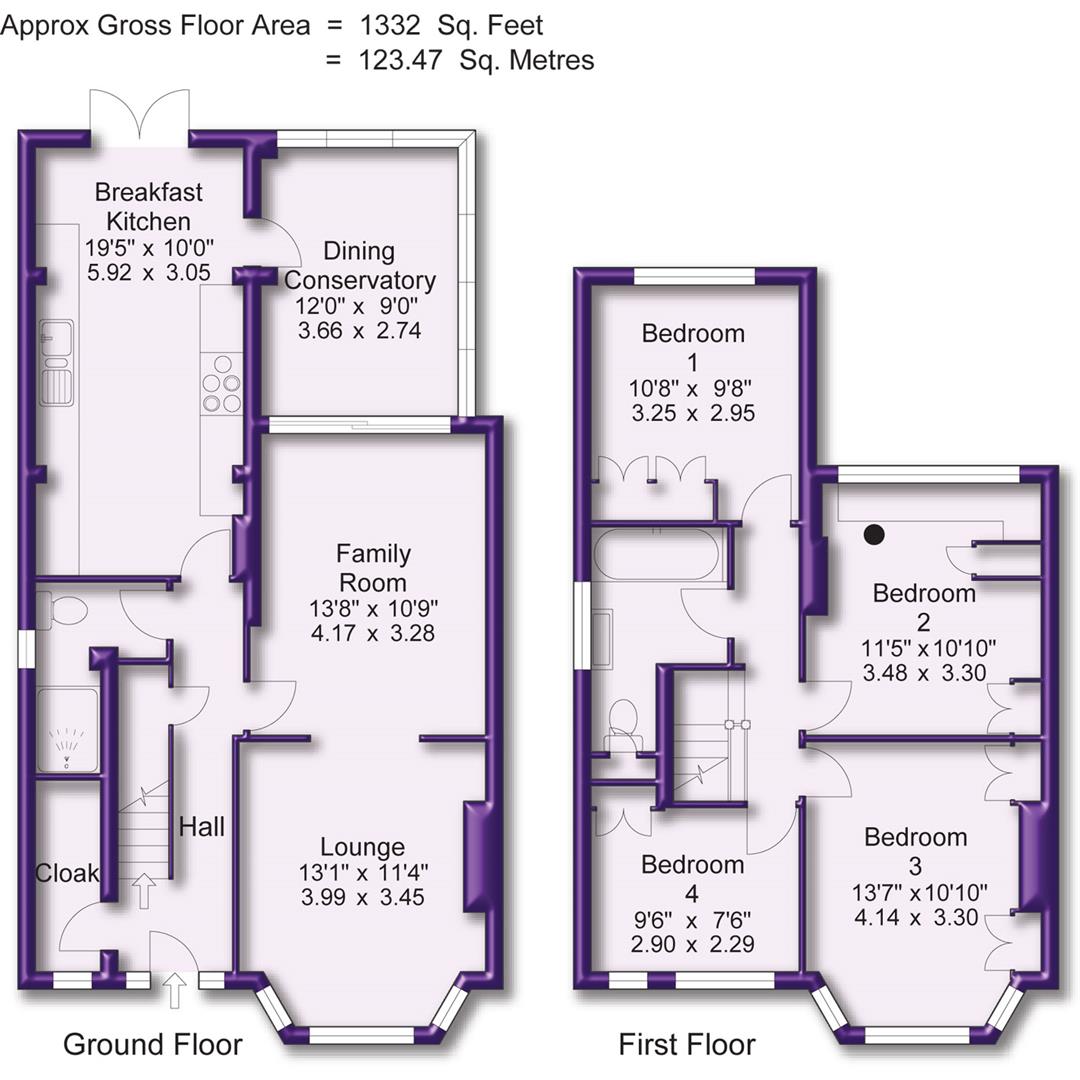4 bed semi-detached house for sale in Riddings Road, Altrincham - Property Floorplan
